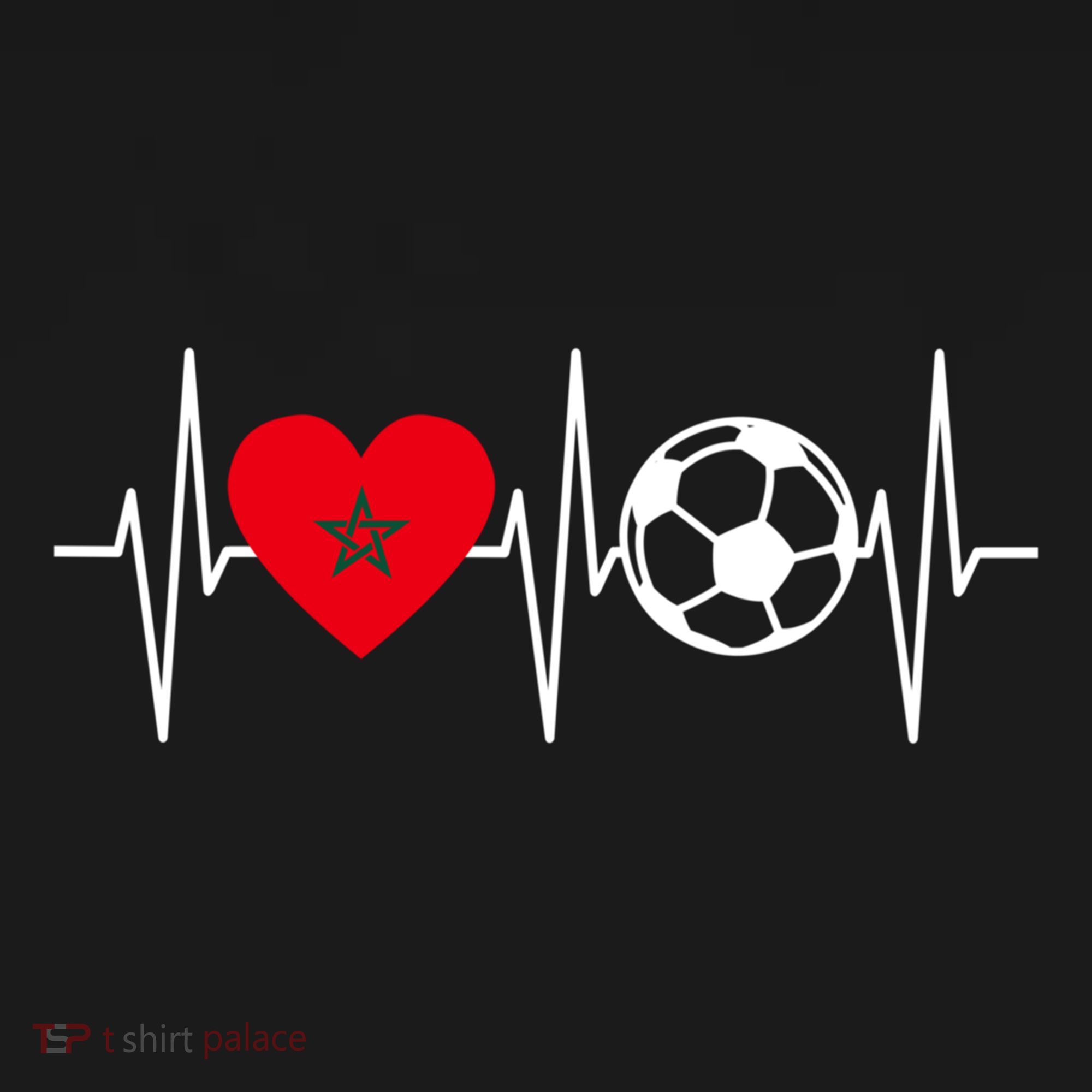 Morocco Soccer Gift Funny Soccer Heartbeat Moroccan Gift Ornament