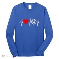 Morocco Soccer Gift Funny Soccer Heartbeat Moroccan Gift Long Sleeve Shirt thumb 0