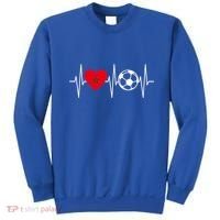 Morocco Soccer Gift Funny Soccer Heartbeat Moroccan Gift Sweatshirt thumb 0
