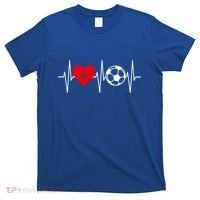 Morocco Soccer Gift Funny Soccer Heartbeat Moroccan Gift T-Shirt thumb 0