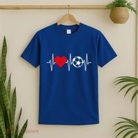 Morocco Soccer Gift Funny Soccer Heartbeat Moroccan Gift T-Shirt thumb 2