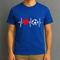 Morocco Soccer Gift Funny Soccer Heartbeat Moroccan Gift T-Shirt thumb 3