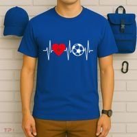 Morocco Soccer Gift Funny Soccer Heartbeat Moroccan Gift T-Shirt thumb 6