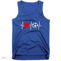 Morocco Soccer Gift Funny Soccer Heartbeat Moroccan Gift Tank Top thumb 0