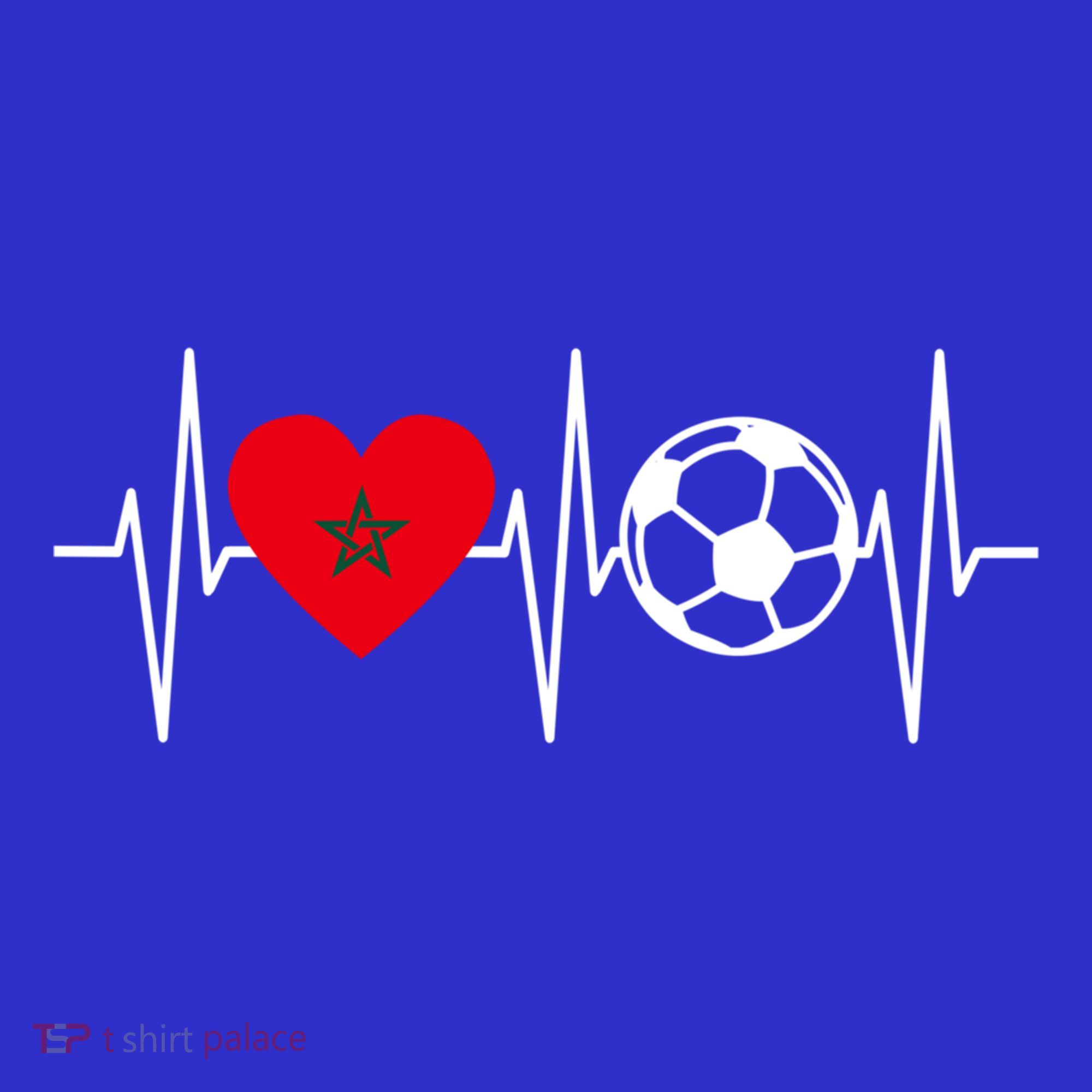 Morocco Soccer Gift Funny Soccer Heartbeat Moroccan Gift Visor