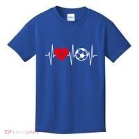 Morocco Soccer Gift Funny Soccer Heartbeat Moroccan Gift Kids T-Shirt thumb 0