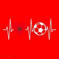 Morocco Soccer Gift Funny Soccer Heartbeat Moroccan Gift Santa Hat thumb 1