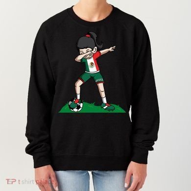 Mexico Soccer Girl Dabbing Women's Sweatshirt