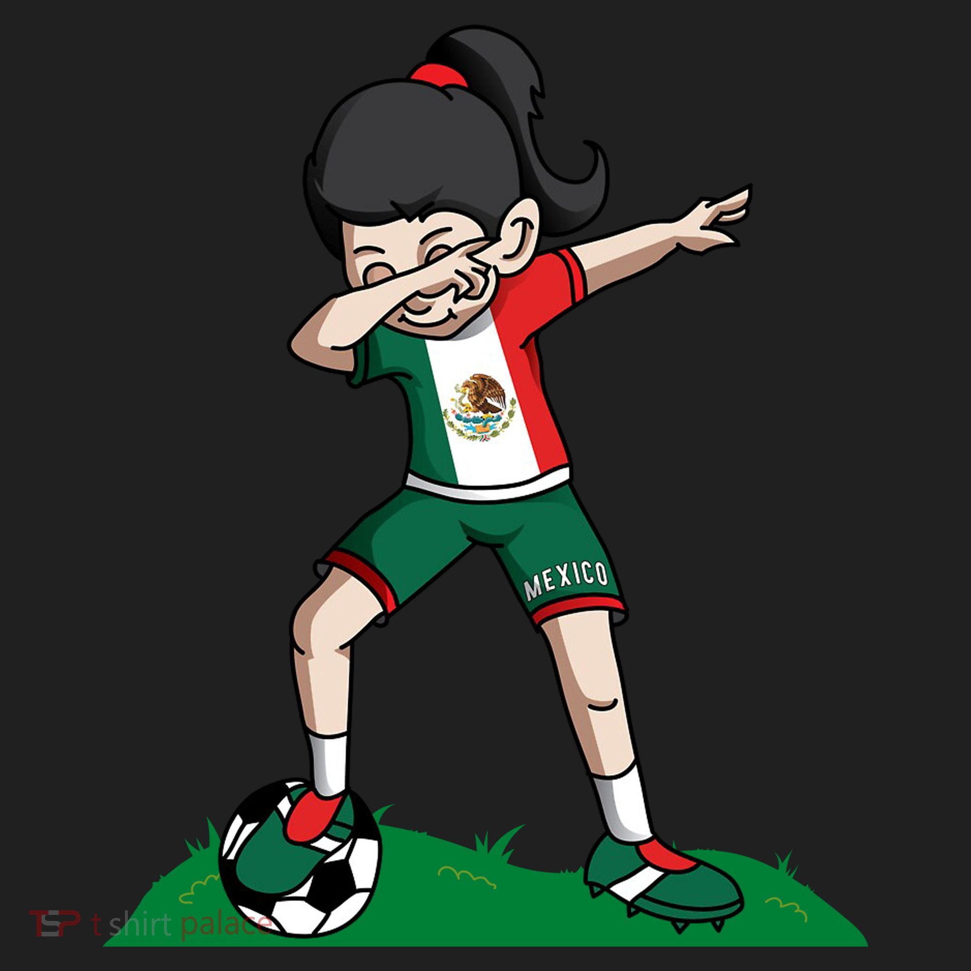 Mexico Soccer Girl Dabbing Women's Sweatshirt