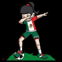 Mexico Soccer Girl Dabbing Backpack thumb 2