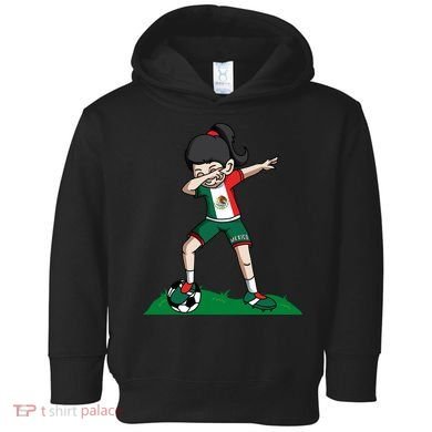 Mexico Soccer Girl Dabbing Toddler Hoodie