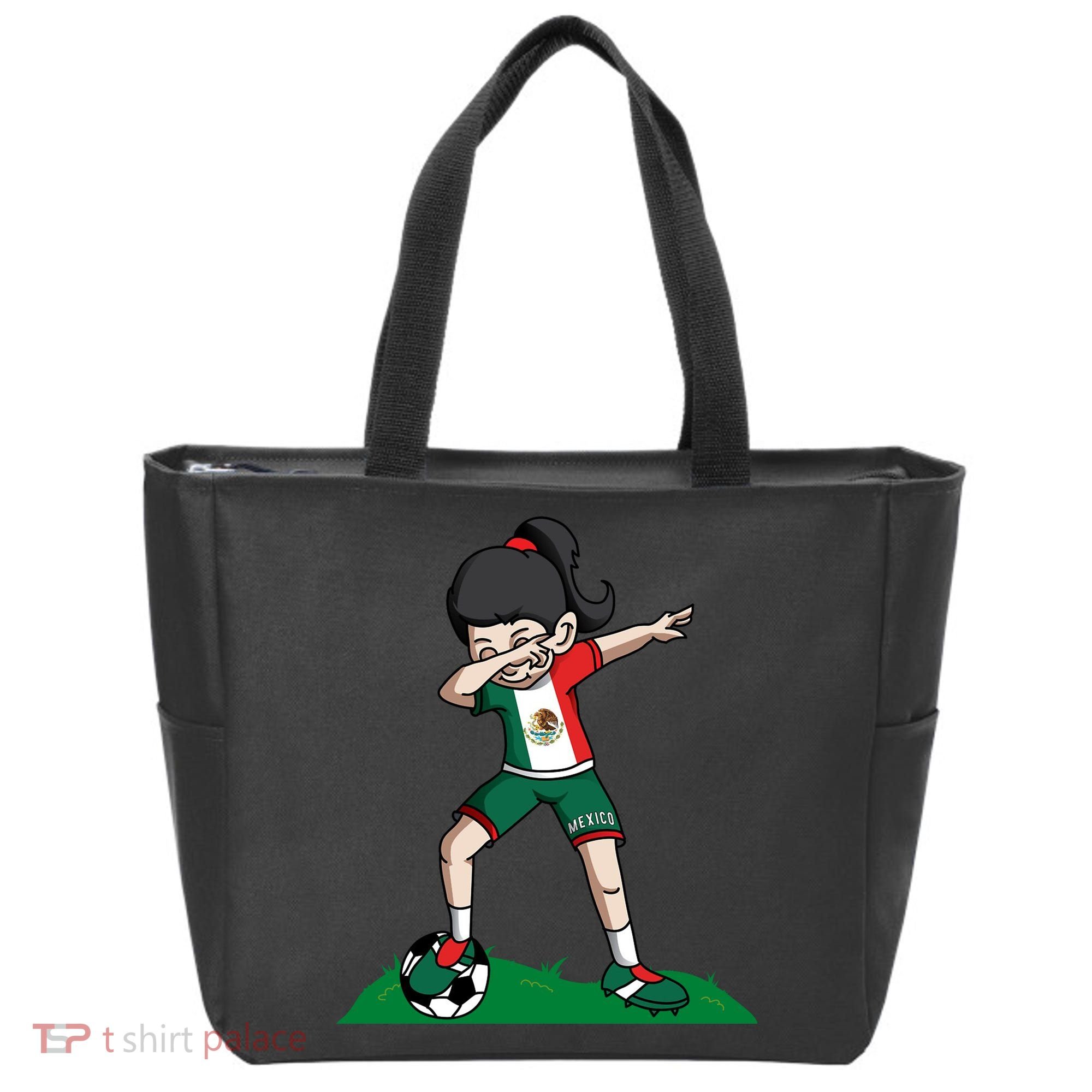 Mexico Soccer Girl Dabbing Tote Bag
