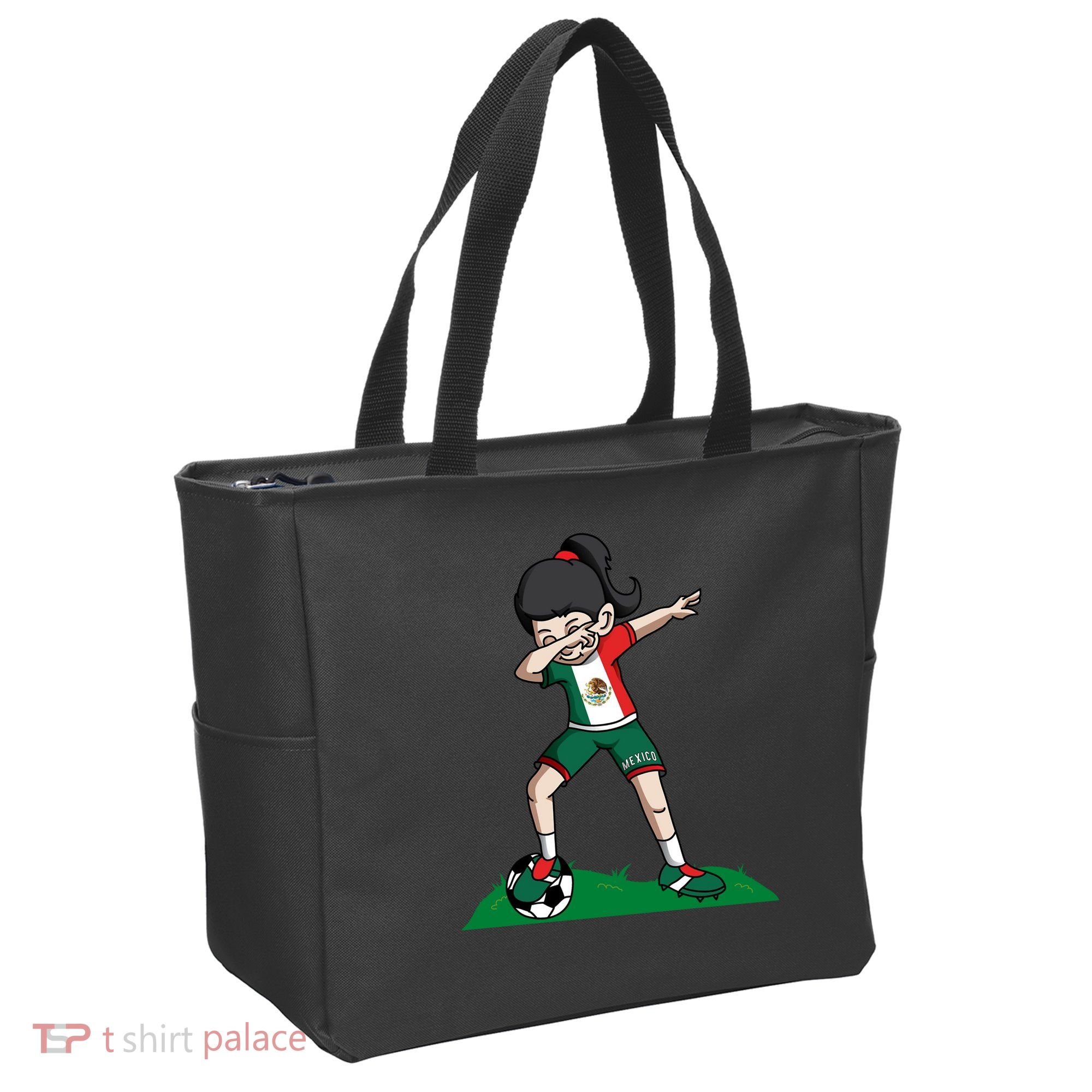 Mexico Soccer Girl Dabbing Tote Bag