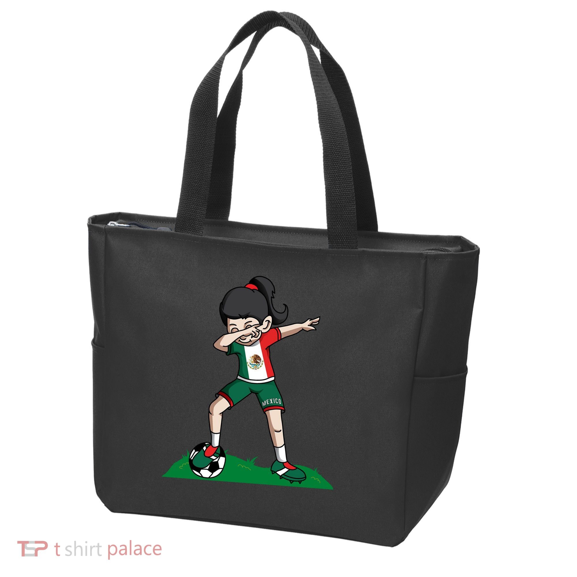 Mexico Soccer Girl Dabbing Tote Bag