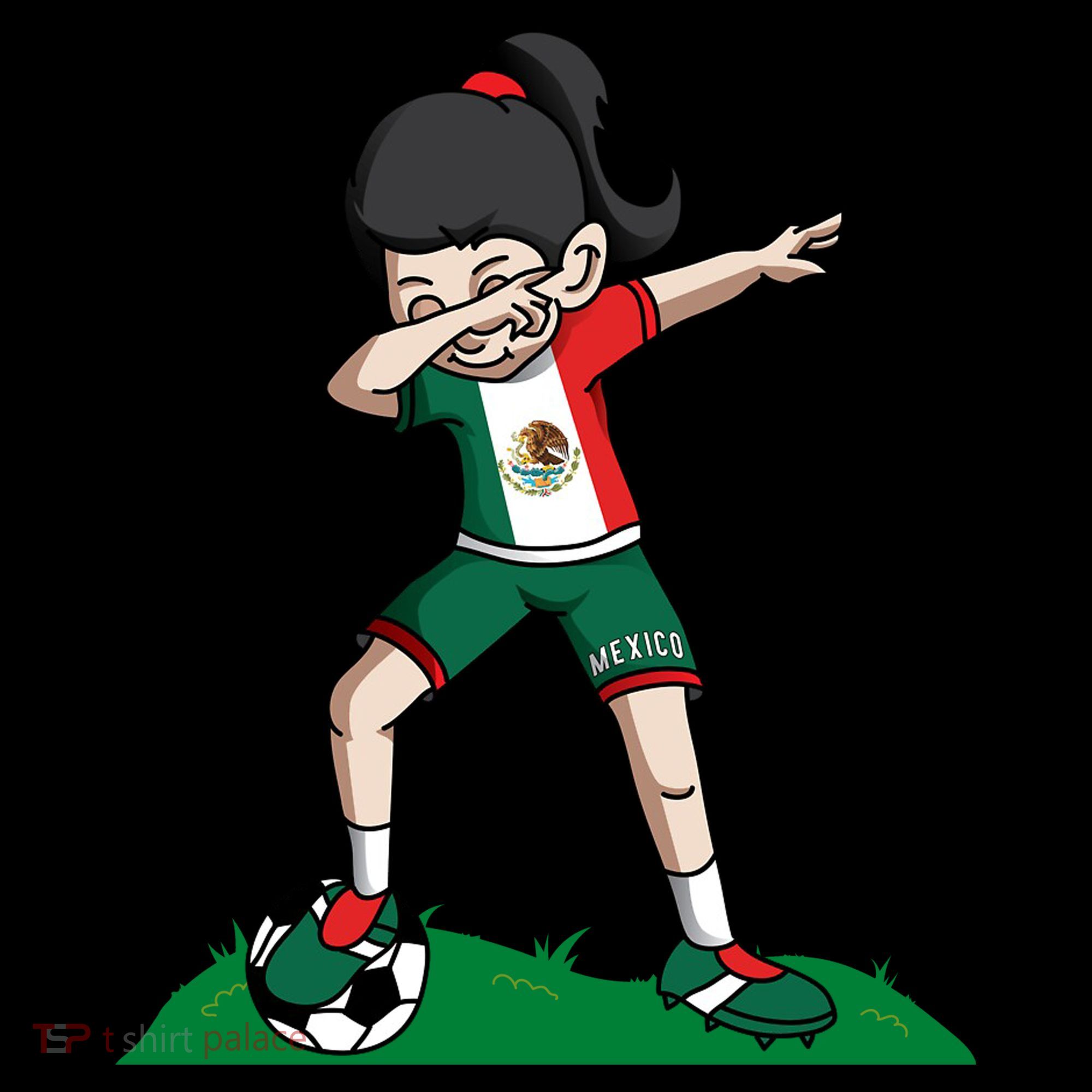 Mexico Soccer Girl Dabbing Tote Bag
