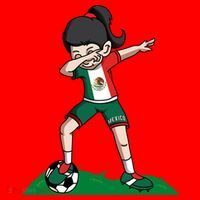 Mexico Soccer Girl Dabbing Santa Hat thumb 1