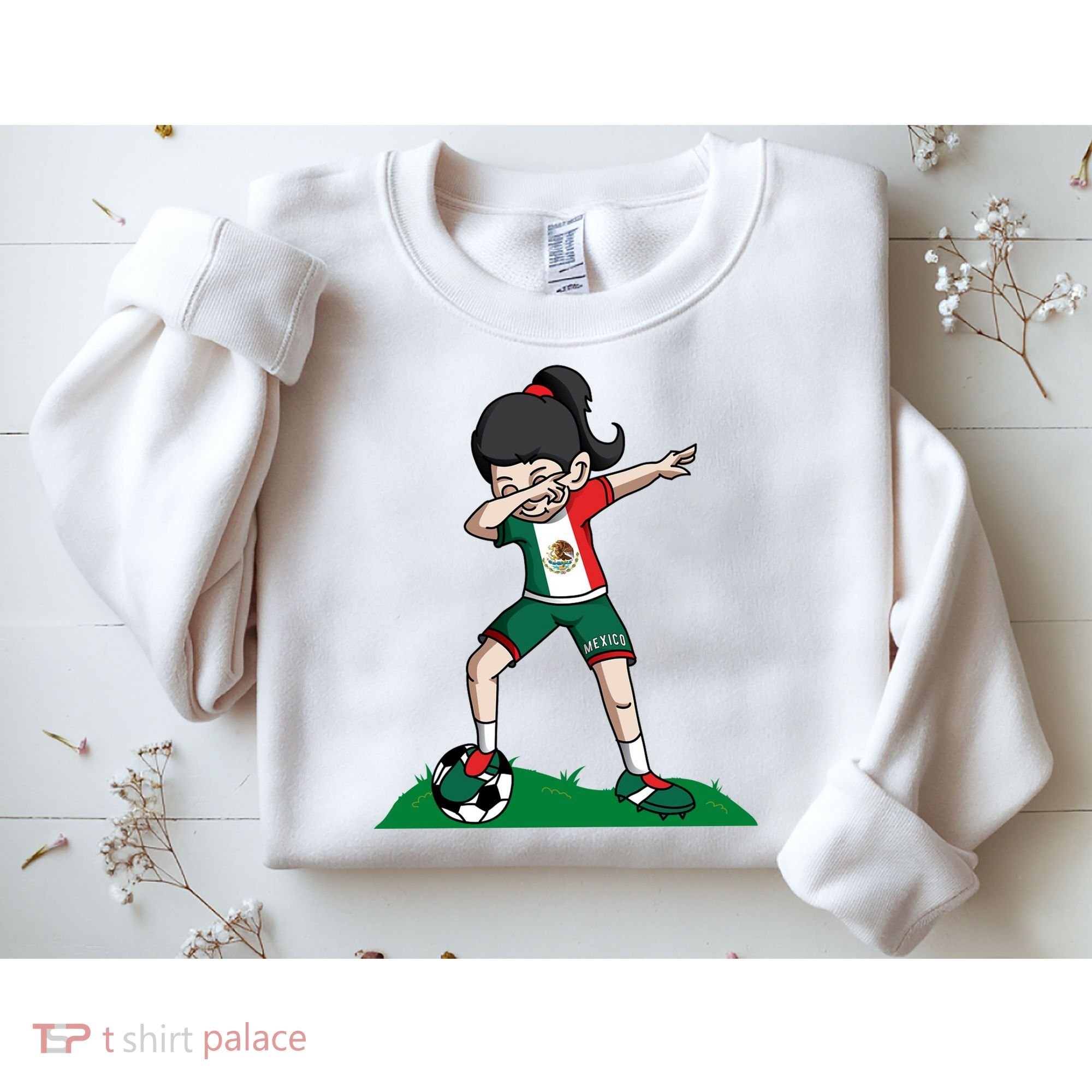 Mexico Soccer Girl Dabbing Sweatshirt