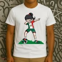 Mexico Soccer Girl Dabbing T-Shirt thumb 3