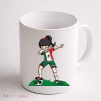 Mexico Soccer Girl Dabbing Coffee Mug thumb 1