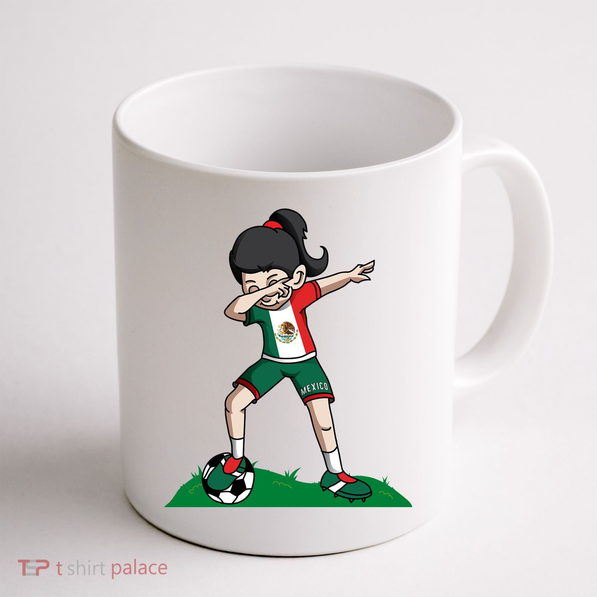 Mexico Soccer Girl Dabbing Coffee Mug
