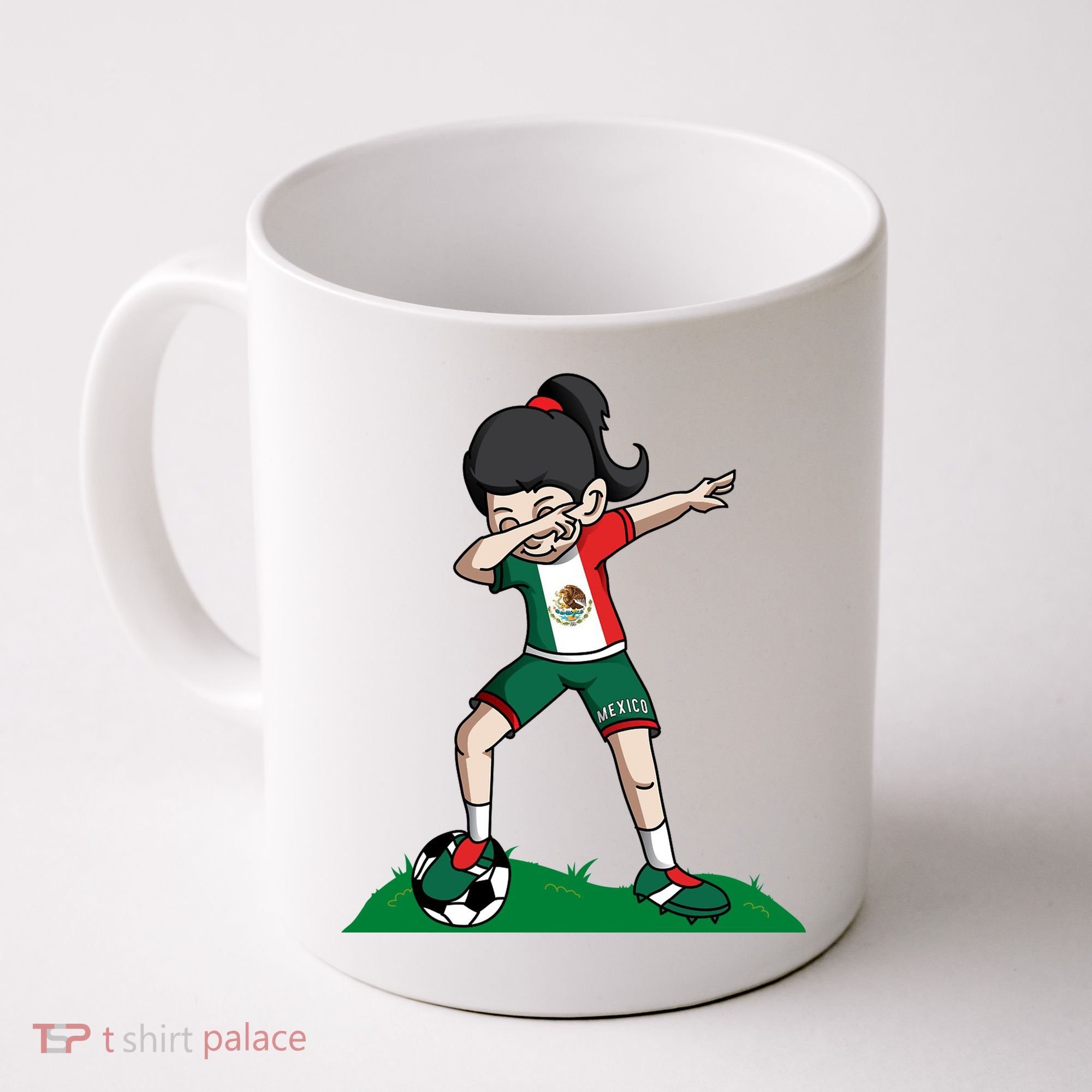 Mexico Soccer Girl Dabbing Coffee Mug
