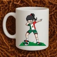 Mexico Soccer Girl Dabbing Coffee Mug thumb 2