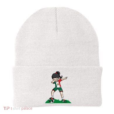 Mexico Soccer Girl Dabbing Beanie