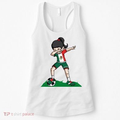 Mexico Soccer Girl Dabbing Women's Tank Top