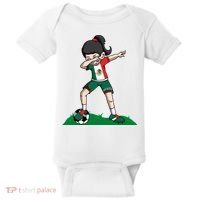Mexico Soccer Girl Dabbing Baby Bodysuit thumb 0