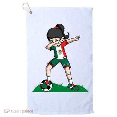 Mexico Soccer Girl Dabbing Golf Towel