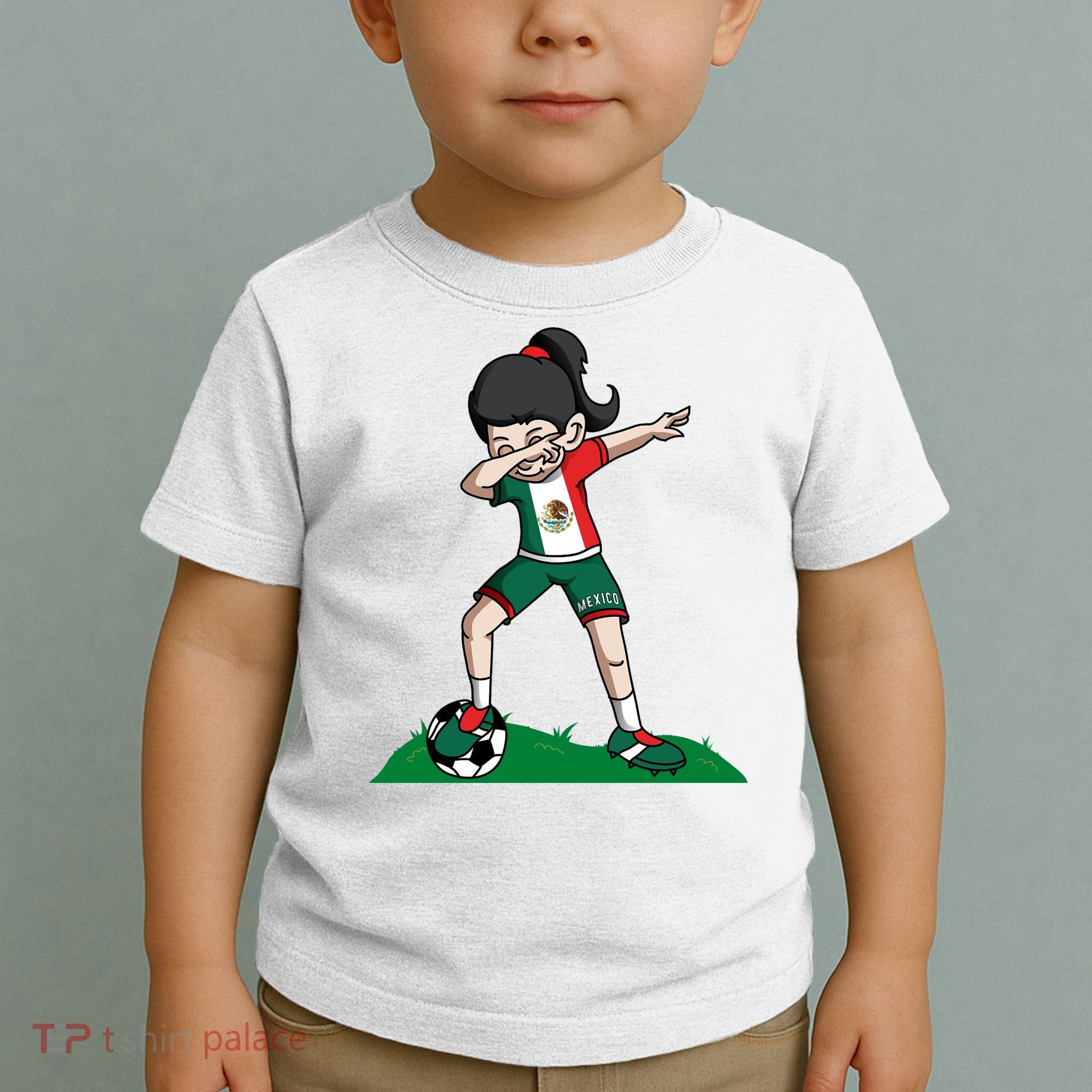 Mexico Soccer Girl Dabbing Toddler T-Shirt
