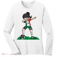 Mexico Soccer Girl Dabbing Women's Long Sleeve Shirt thumb 0