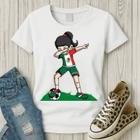 Mexico Soccer Girl Dabbing Women's T-Shirt thumb 3