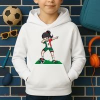 Mexico Soccer Girl Dabbing Kids Hoodie thumb 2