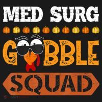 Med Surg Gobble Squad Medical Surgical Nurse Rn Thanksgiving Kids Sweatshirt thumb 2