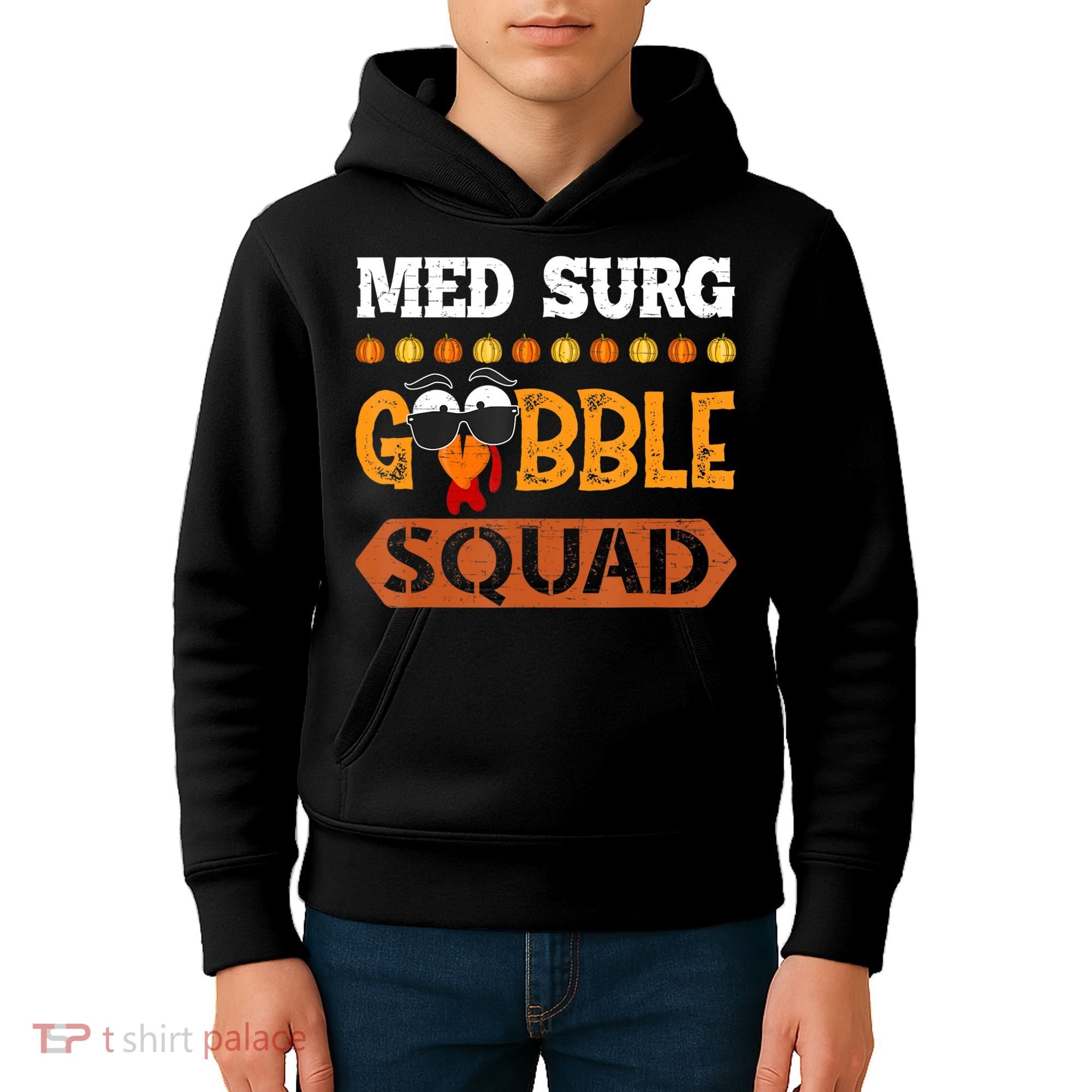 Med Surg Gobble Squad Medical Surgical Nurse Rn Thanksgiving Kids Hoodie