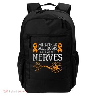 Multiple Sclerosis Gets On My Nerves Awareness Orange Backpack