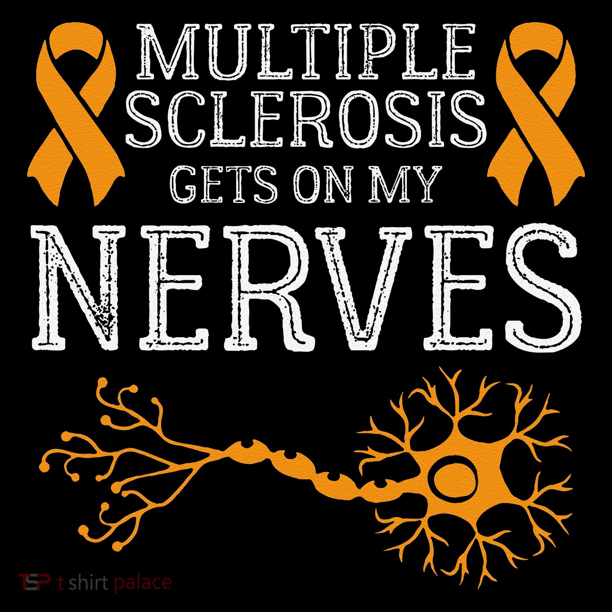 Multiple Sclerosis Gets On My Nerves Awareness Orange Bucket Hat