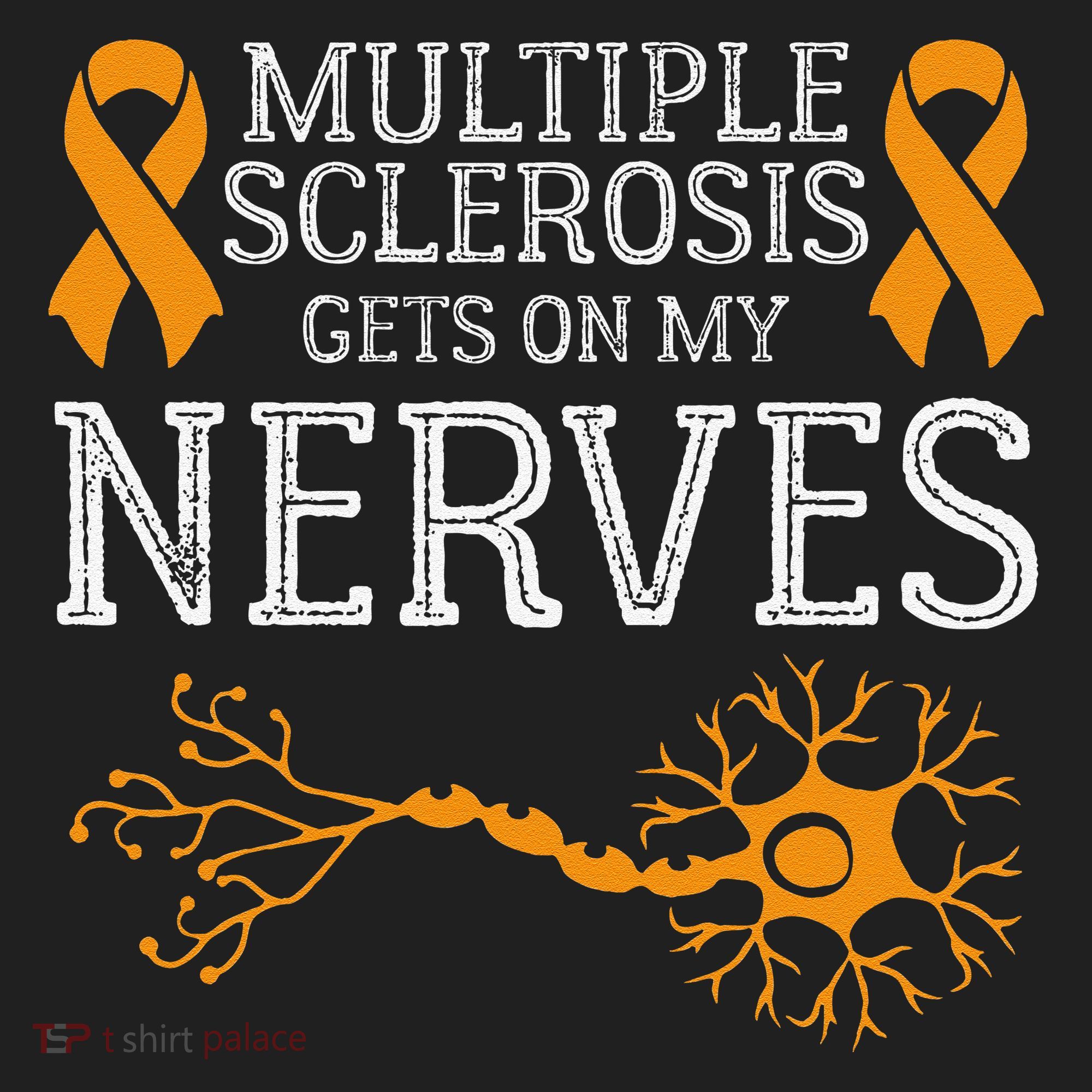 Multiple Sclerosis Gets On My Nerves Awareness Orange Beanie