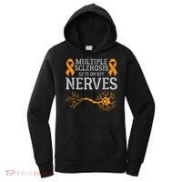 Multiple Sclerosis Gets On My Nerves Awareness Orange Women's Hoodie thumb 0