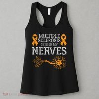 Multiple Sclerosis Gets On My Nerves Awareness Orange Women's Tank Top thumb 3