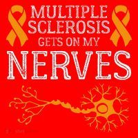 Multiple Sclerosis Gets On My Nerves Awareness Orange Santa Hat thumb 1