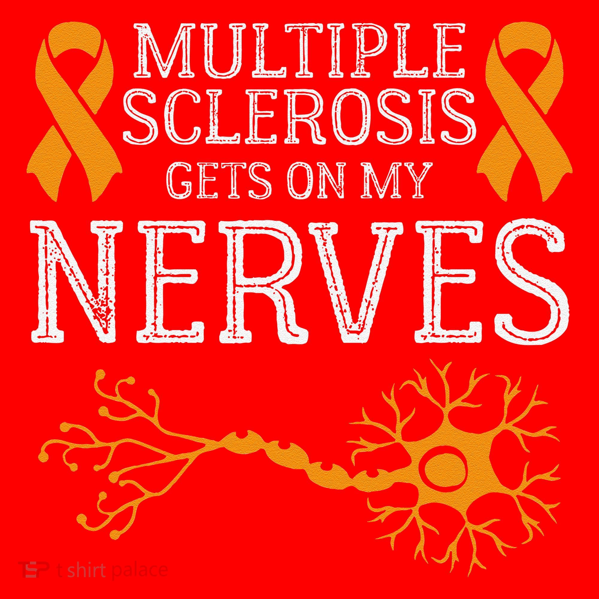 Multiple Sclerosis Gets On My Nerves Awareness Orange Santa Hat