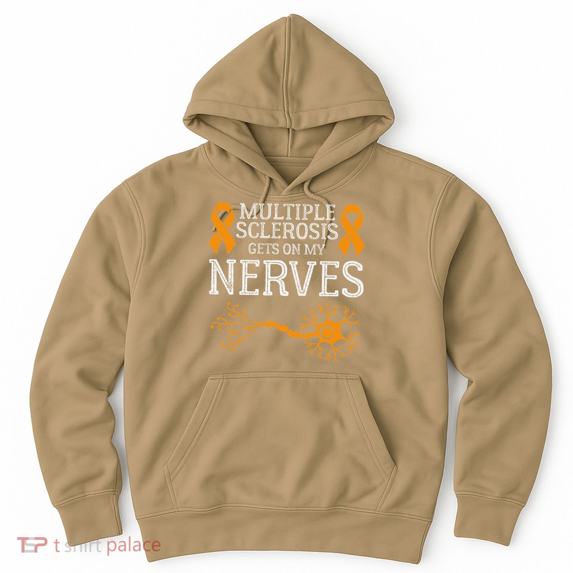 Multiple Sclerosis Gets On My Nerves Awareness Orange Hoodie