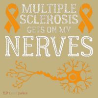 Multiple Sclerosis Gets On My Nerves Awareness Orange Hoodie thumb 7