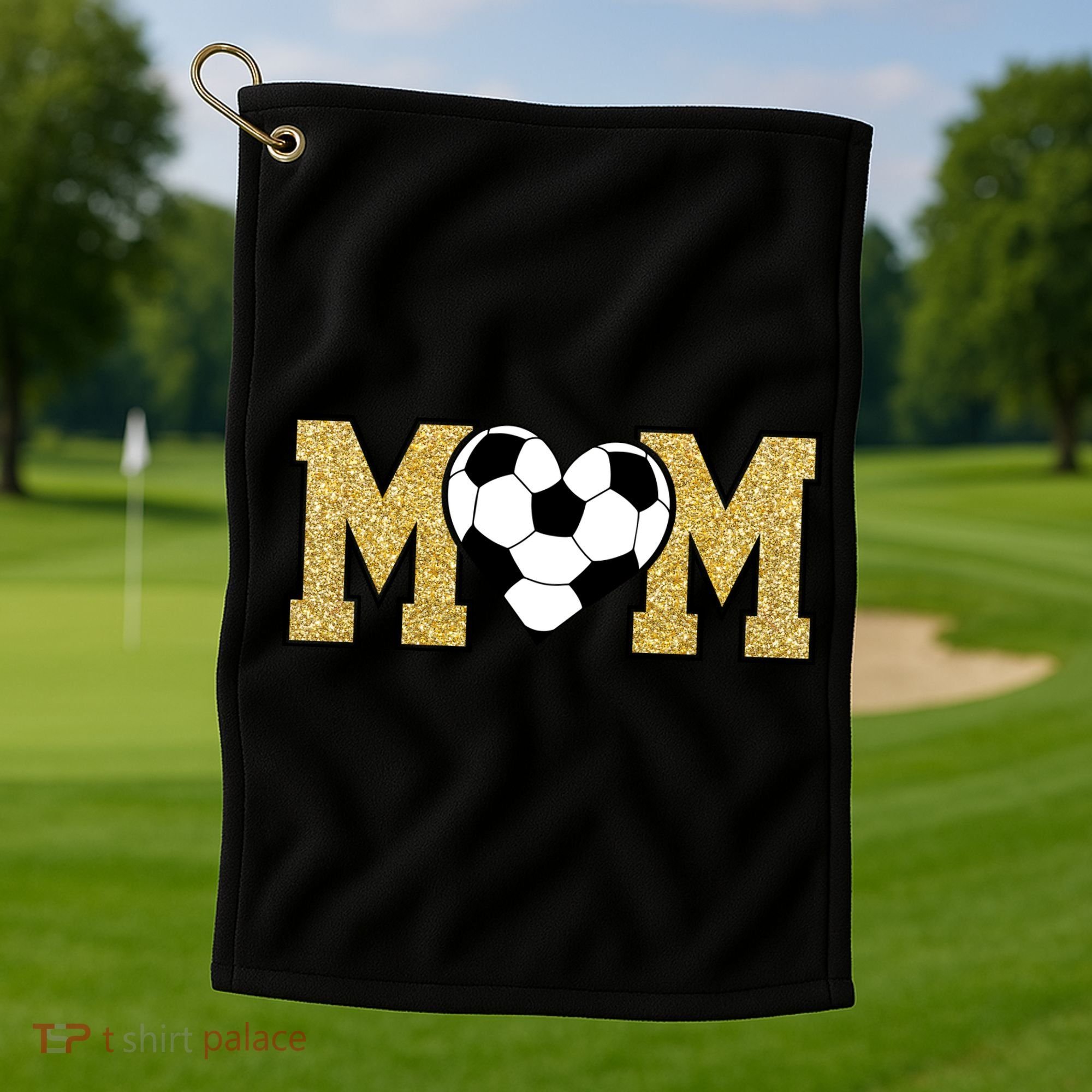 Mom Soccer Gift For Sports Moms Golf Towel