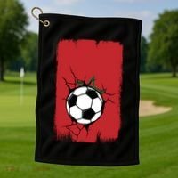Morocco Soccer Gift Golf Towel thumb 1