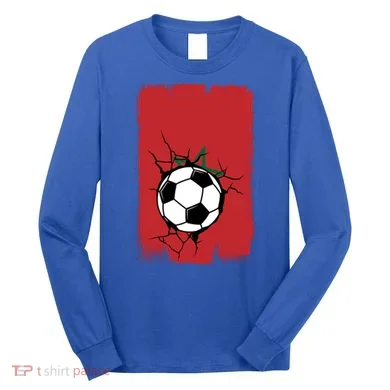 Morocco Soccer Gift Long Sleeve Shirt