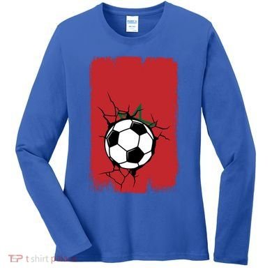 Morocco Soccer Gift Women's Long Sleeve Shirt