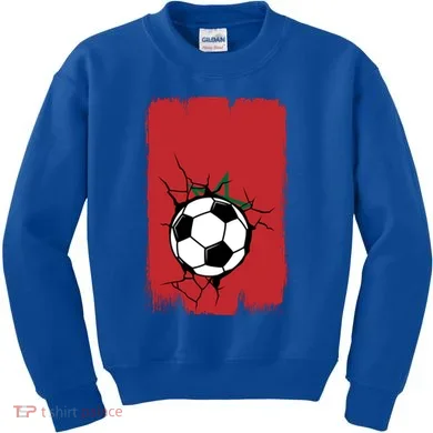 Morocco Soccer Gift Kids Sweatshirt